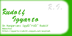 rudolf igyarto business card